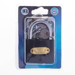 L&b Padlock With Chain 6mmx500mm Iron 63mm