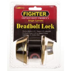 L&b Lock Fighter Deadbolt Single Cylinderinder Brass