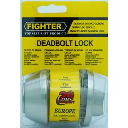 L&b Lock Fighter Deadbolt Single Cylinderinder Stainless Steel