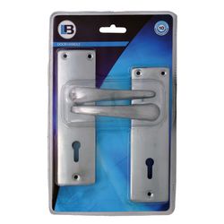 L&b Handle Mortise Keyhole Satin Nickel Blister