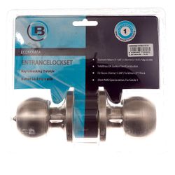 L&b Lock Economax Knoblock Round Stainless Steel