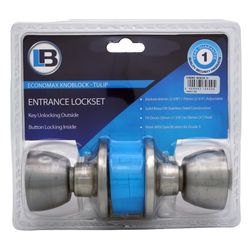 L&b Lock Economax Knoblock Tulip Stainless Steel