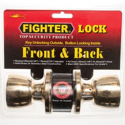 L&b Lock Fighter Knoblock Tulip Brass