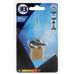 L&b Padlock Standard Brass 25mm