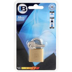 L&b Padlock Standard Brass 30mm