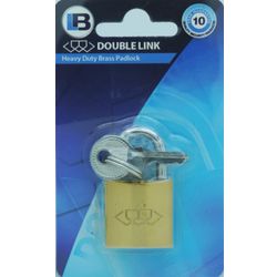 L&b Padlock Double Link Standard Brass 25mm