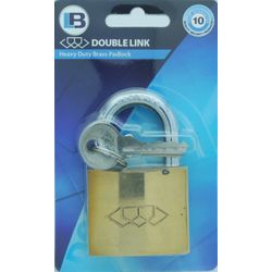 L&b Padlock Double Link Standard Brass 50mm