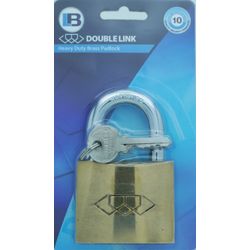 L&b Padlock Double Link Standard Brass 63mm