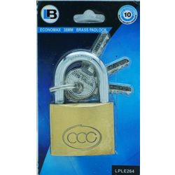 L&b Padlock Economax Standard Brass 38mm