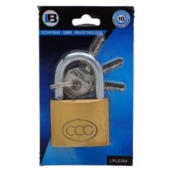 L&b Padlock Economax Standard Brass 38mm