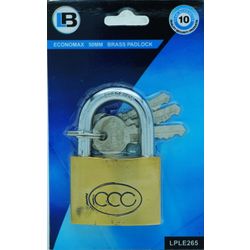 L&b Padlock Economax Standard Brass 50mm
