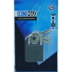 L&b Padlock Economax Standard Iron 25mm