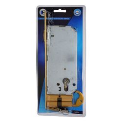 L&b Lock Roller Bolt And Deadlock Brass 50mm