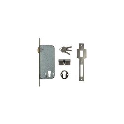 L&b Lock Roller Bolt And Deadlock Nickel 40mm