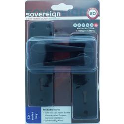L&b Lockset Mortise Sovereign 3 Lever Black Sabs