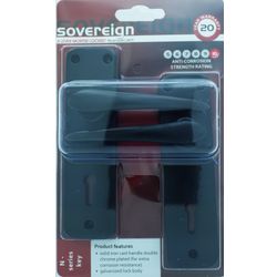 L&b Lockset Mortise Sovereign 4 Lever Black Sabs