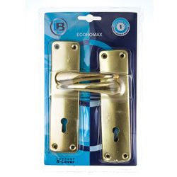 L&b Lockset Mortise Economax 5 Lever Brass Plated