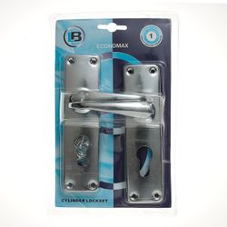 L&b Lockset Mortise Economax Cylinderinder Chrome Plated