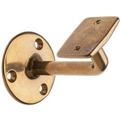 Hand Rail Bracket Brass Flat Cranked (1)