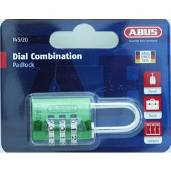 L&b Padlock Abus 20mm Comb Reset Green Blist