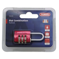 L&b Padlock Abus 20mm Comb Reset Red Blister