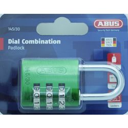 L&b Padlock Abus 30mm Comb Reset Green Blist