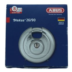 L&b Padlock Abus Diskus 90mm Kd Boxed