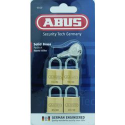 L&b Padlock Abus 20mm 4 Pack Keyed Alike Blister