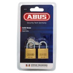 L&b Padlock Abus 25mm 2 Pack Keyed Alike Blister