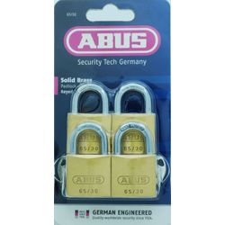 L&b Padlock Abus 30mm 4 Pack Keyed Alike Blister