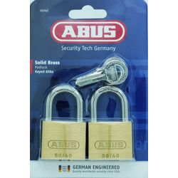L&b Padlock Abus 40mm 2 Pack Keyed Alike Blister