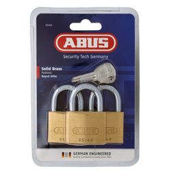 L&b Padlock Abus 40mm 3 Pack Keyed Alike Blister