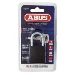 L&b Padlock Abus 40mm Aluminium Black Single