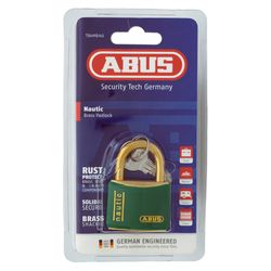 L&b Padlock Abus 40mm Brass Green Cover Blis