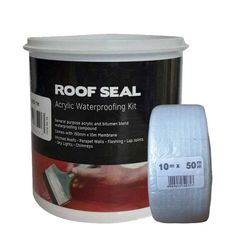 Roof Seal Kit Acryl1ltr Grey C/w Membrane