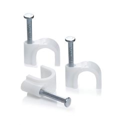 Cable Clips Pvc Round 8mm Box 100