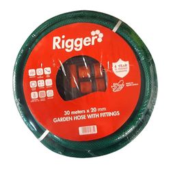 Hose Garden Reinforced 6 Year 19.0mm* 30mt Incl/fitt (min 5)