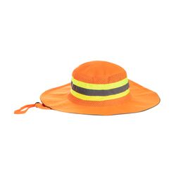 Hat Bush Hat Lime Reflective Tape Orange H014