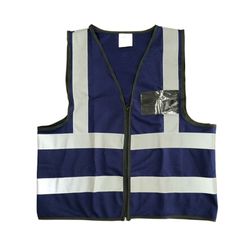 Vests PIONEER Reflective Zip Id Pocket Navy Lrg Vd13