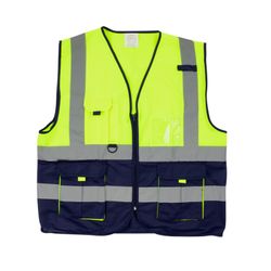 Vests PIONEER Signaling With Zip Id Pocket Lime/navy Xl Vo36