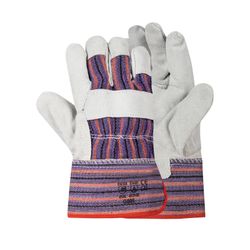 Gloves Candy Stripe Ch/leather Safety Cuff 5cm G005