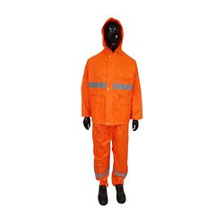 Rainsuit Rubberised Hi-vis Refl Tape Orange X/l