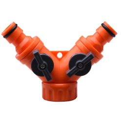 HARDEN 1/2 Inch Y Shape Double Individual Hose Connector