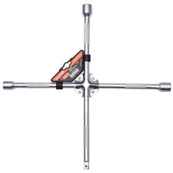 HARDEN 18 Inch Wheel Spanner Cross Type 17-19-21mm & 1/2 Inch