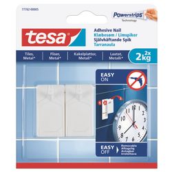 TESA Adhesive Nail 2kg - Tiles 2 Hooks/ 3 Strips (ip 8)