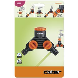 3/4 Inch & 1/2 Inch Tap To Two Quick Click Distributor With Valves