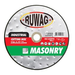 RUWAG 230mm Masonry Abrasive Cutting Disc (25/box) /ea