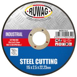 RUWAG 115mm Steel Abrasive Cutting Disc (25/box) /ea