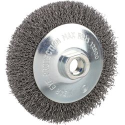RUWAG 115mm Crimped Bevel Wire Brush M14x2