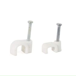 RUWAG Cable Clip Flat White 8mm (10)